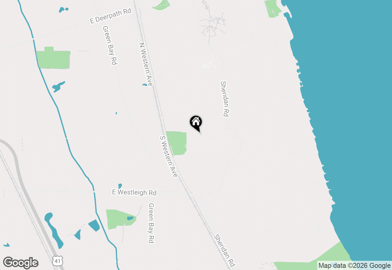 Map of 661 Greenview Place, Lake Forest, IL 60045