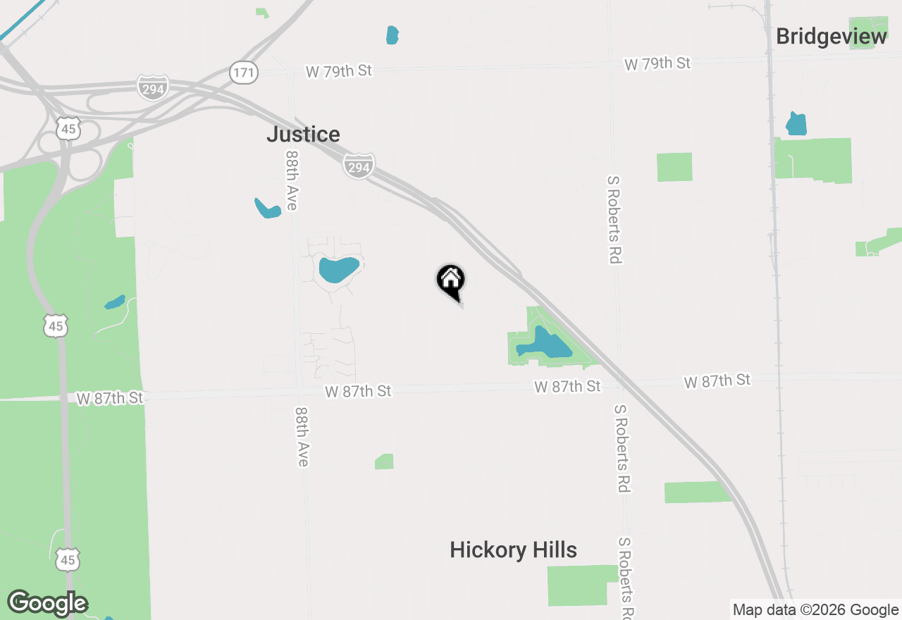 Map of 8401 W 85th Street, Hickory Hills, IL 60457