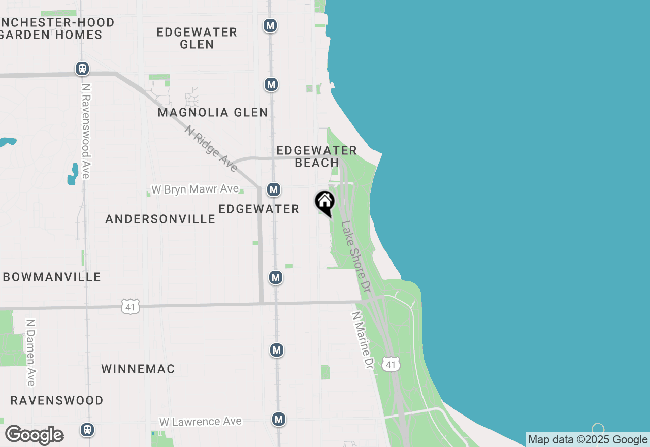 Map of 5445 N Sheridan Road #1603, Chicago, IL 60640
