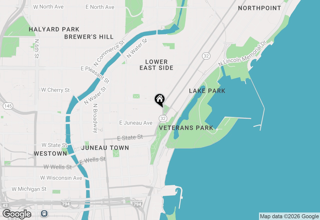 Map of 1313 N Franklin Pl #1002, Milwaukee, WI 53202