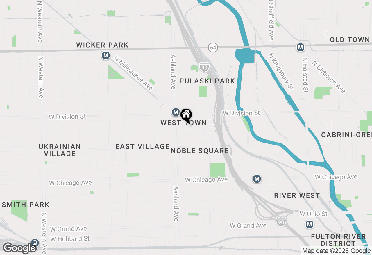 Map of 1518 W Thomas Street #2, Chicago, IL 60642
