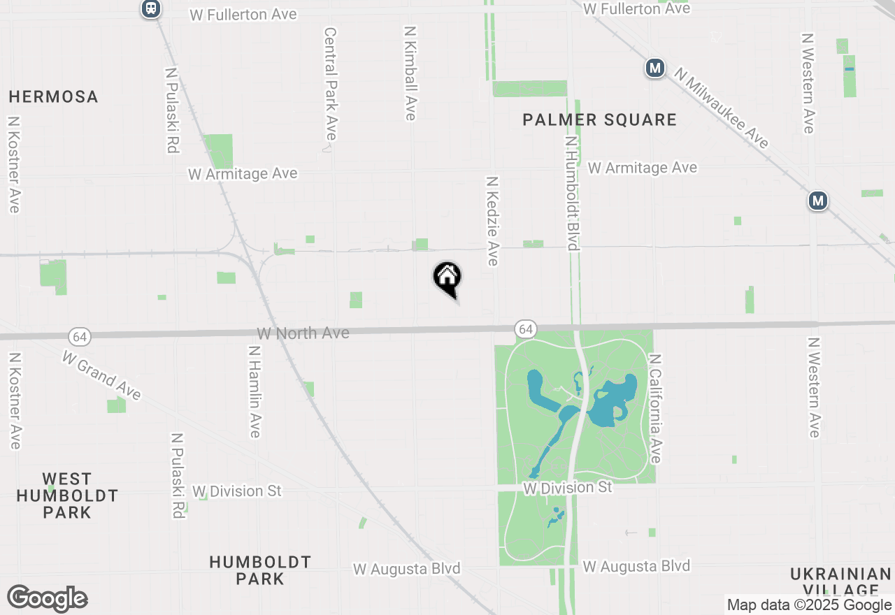 Map of 1631 N Spaulding Avenue, Chicago, IL 60647