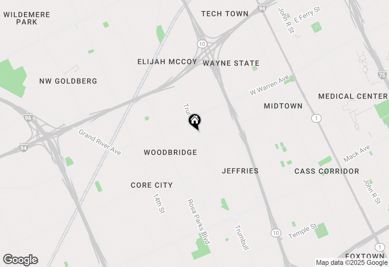 Map of 4751 Trumbull Street, Detroit, MI 48208