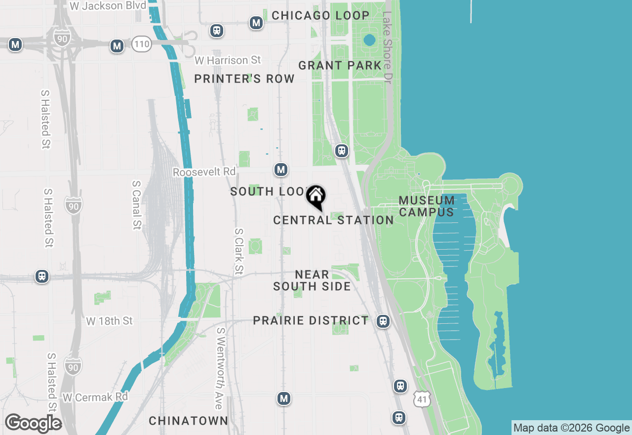 Map of 100 E 14th Street #1403, Chicago, IL 60605