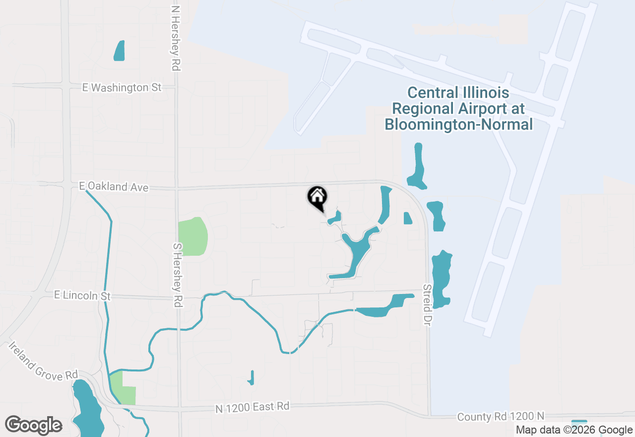Map of 607 Old Farm Road, Bloomington, IL 61704