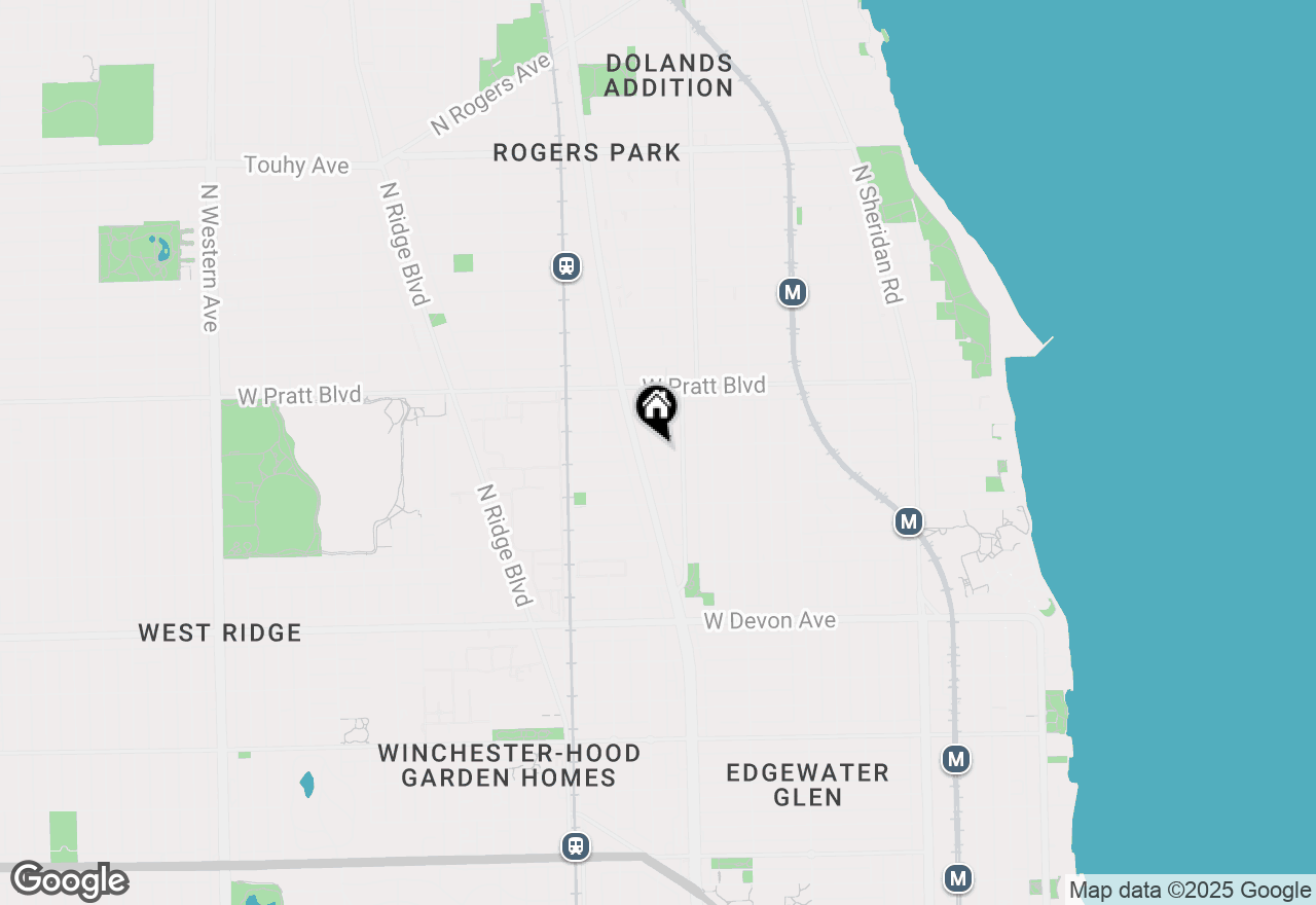 Map of 1625 W North Shore Avenue #G4, Chicago, IL 60626