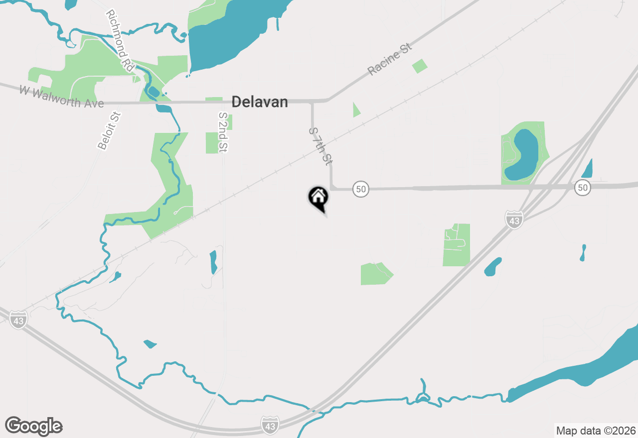 Map of 654 Phoenix St, Delavan, WI 53115