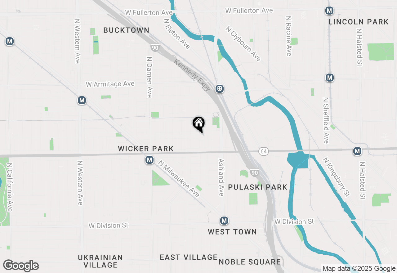 Map of 1715 W Wabansia Avenue, Chicago, IL 60622