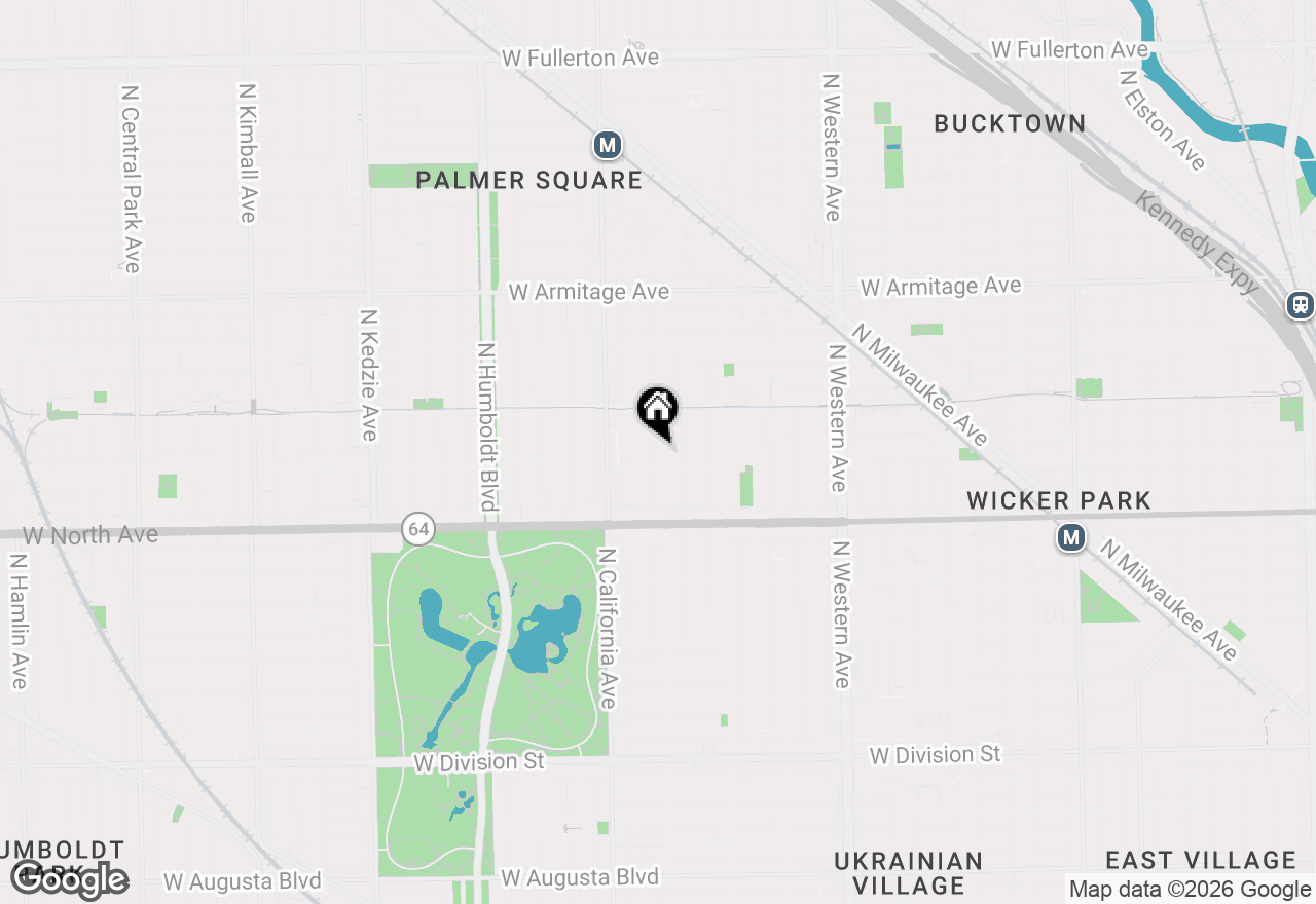 Map of 1712 N Washtenaw Avenue #G, Chicago, IL 60647