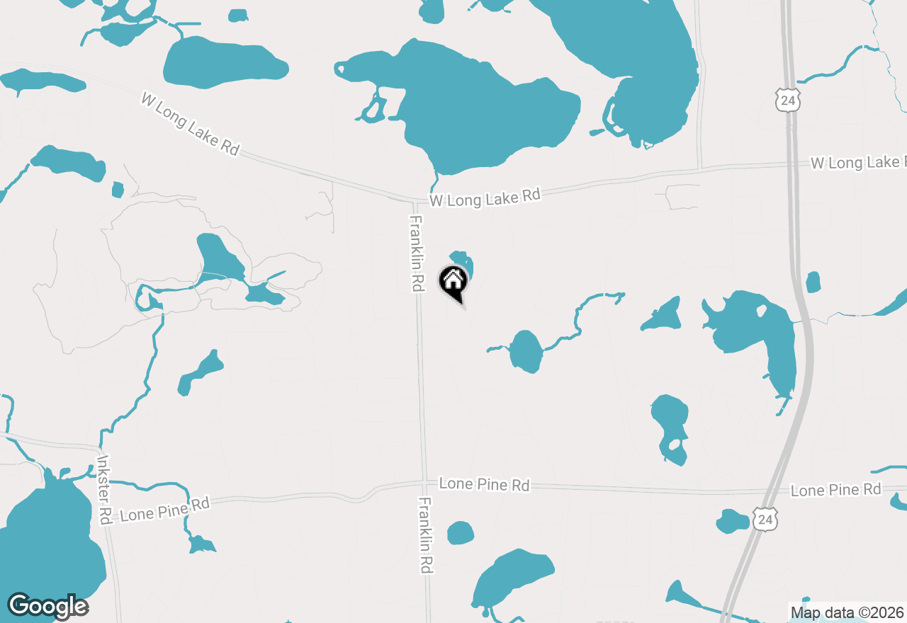 Map of 4375 Derry Road, Bloomfield Hills, MI 48302