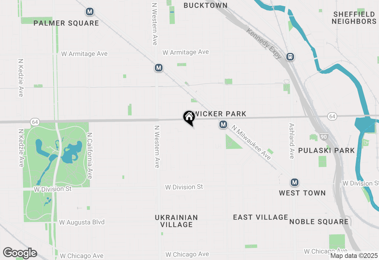 Map of 1520 N Leavitt Street #2, Chicago, IL 60622
