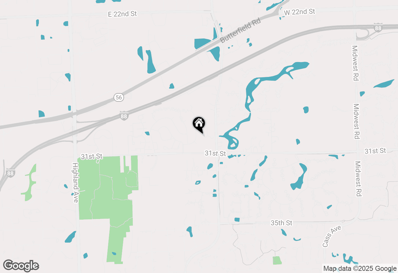 Map of 2S709 Ave Chateaux Drive, Oak Brook, IL 60523