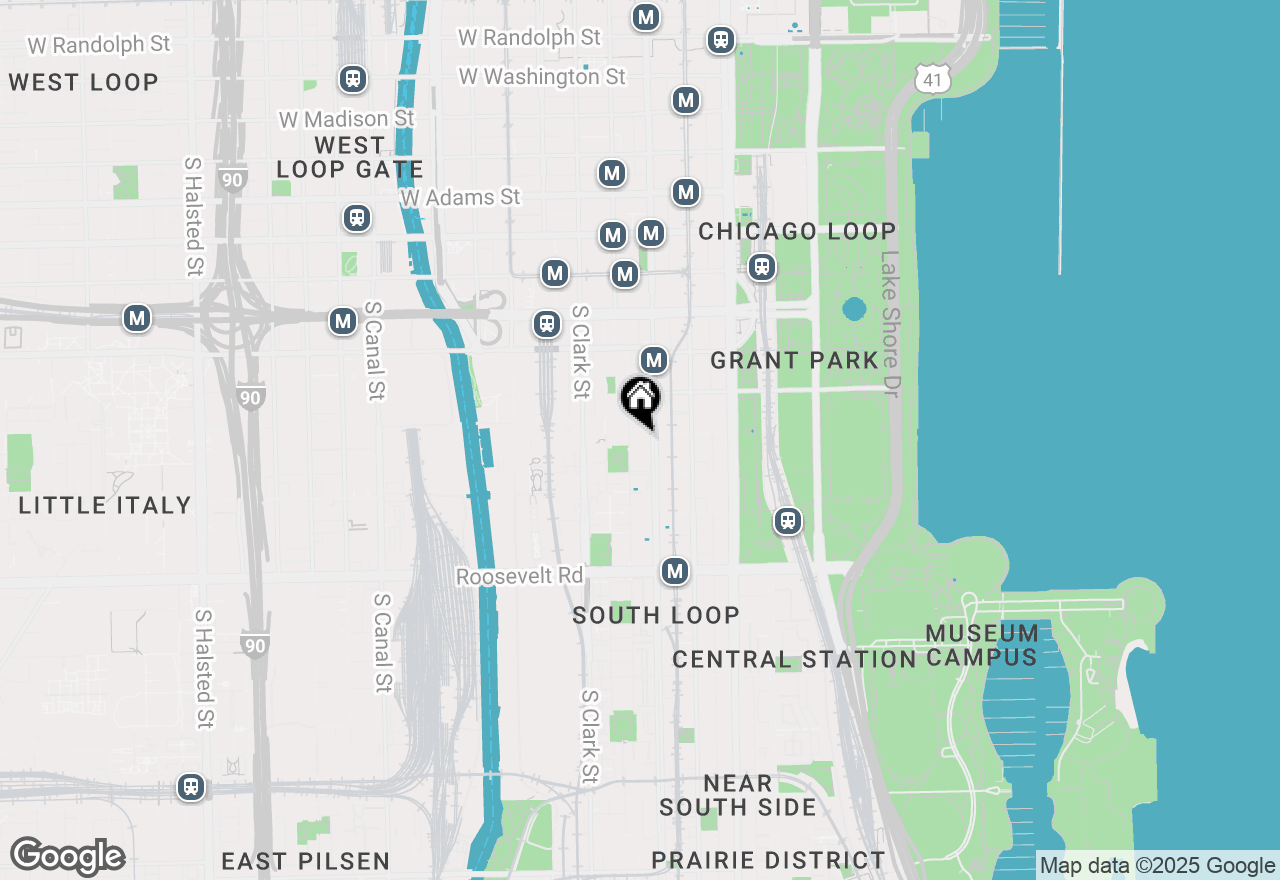 Map of 801 S Plymouth Avenue #415, Chicago, IL 60605