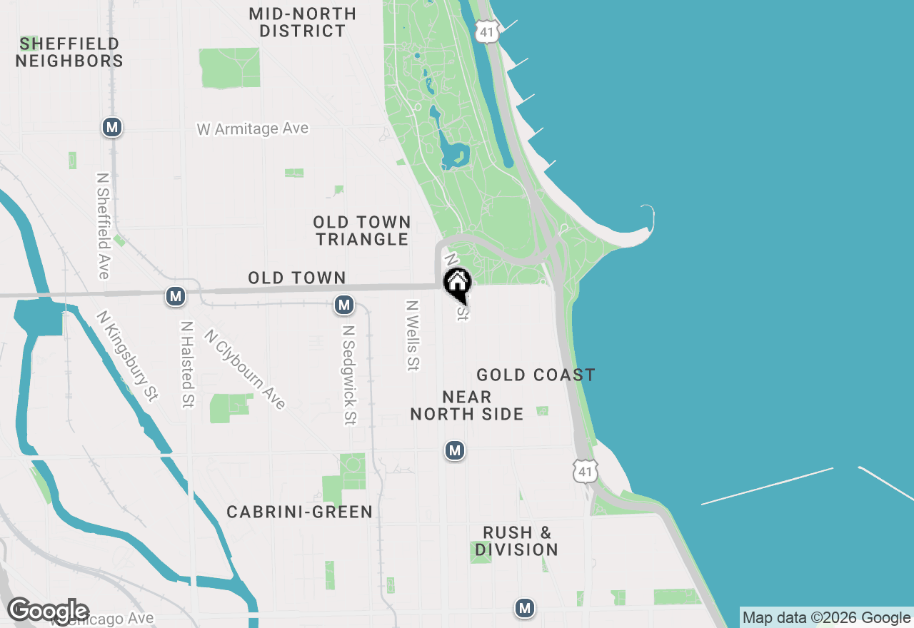 Map of 1555 N Sandburg Terrace #305K, Chicago, IL 60610