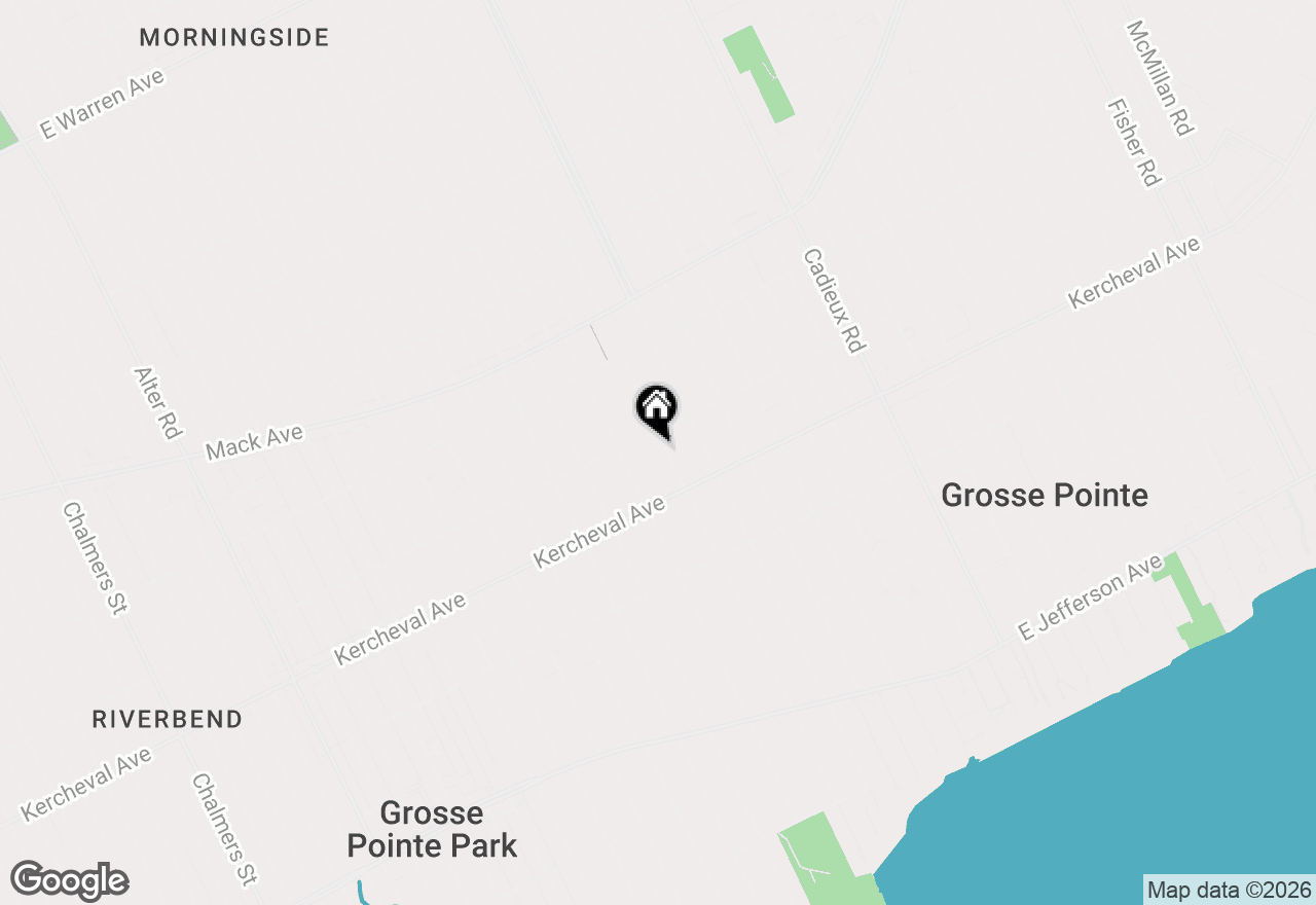 Map of 1257 Audubon Road, Grosse Pointe, MI 48230