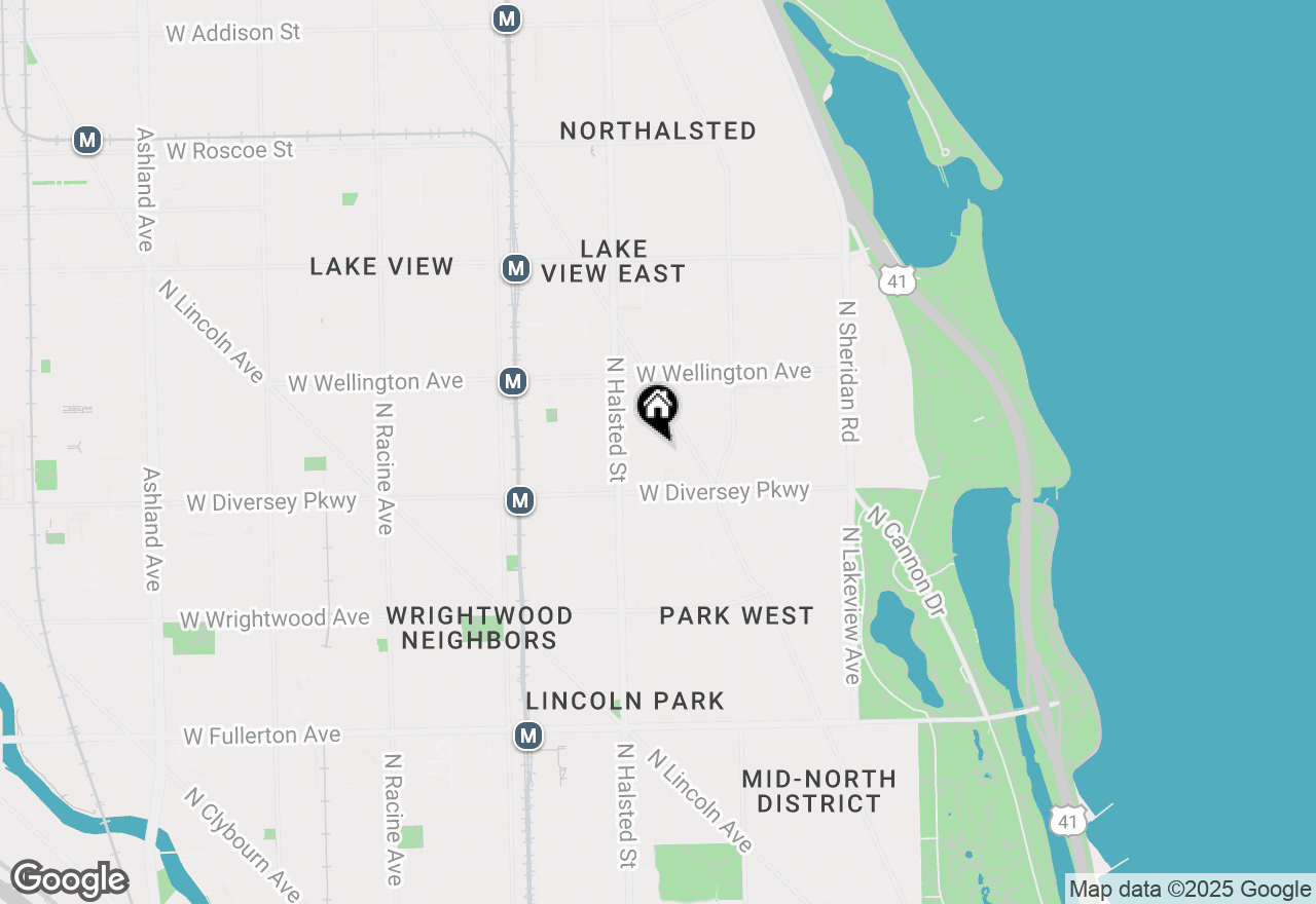 Map of 2845 N Burling Street #3N, Chicago, IL 60657