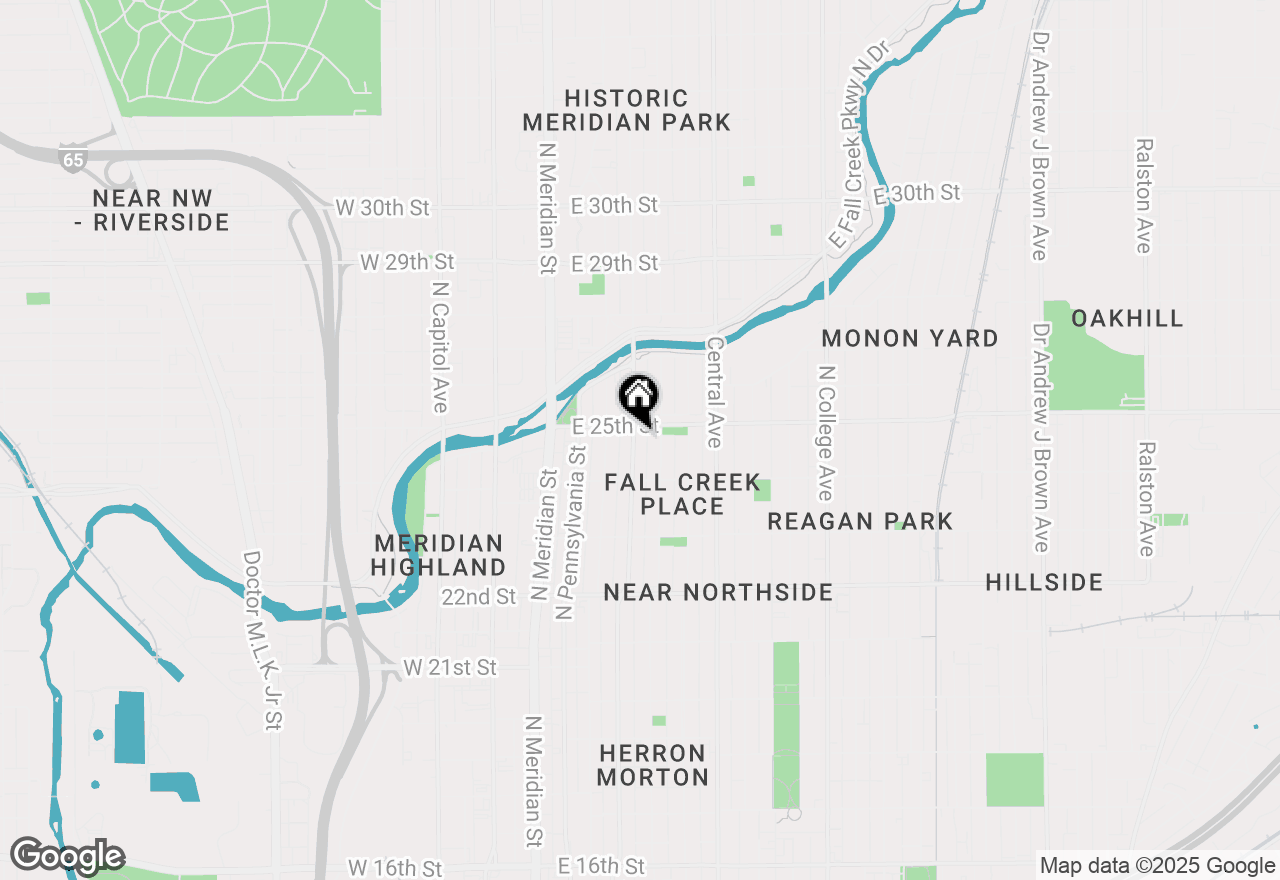 Map of 2445 N Delaware Street, Indianapolis, IN 46205