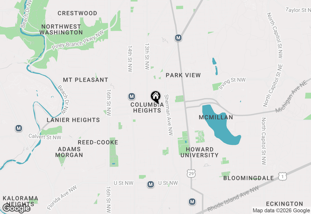 Map of 1126 Columbia Road Nw #2, Washington, DC 20009