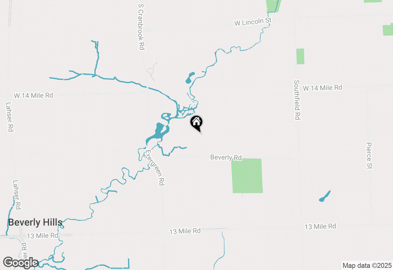 Map of 19418 Warwick Street, Beverly Hills, MI 48025
