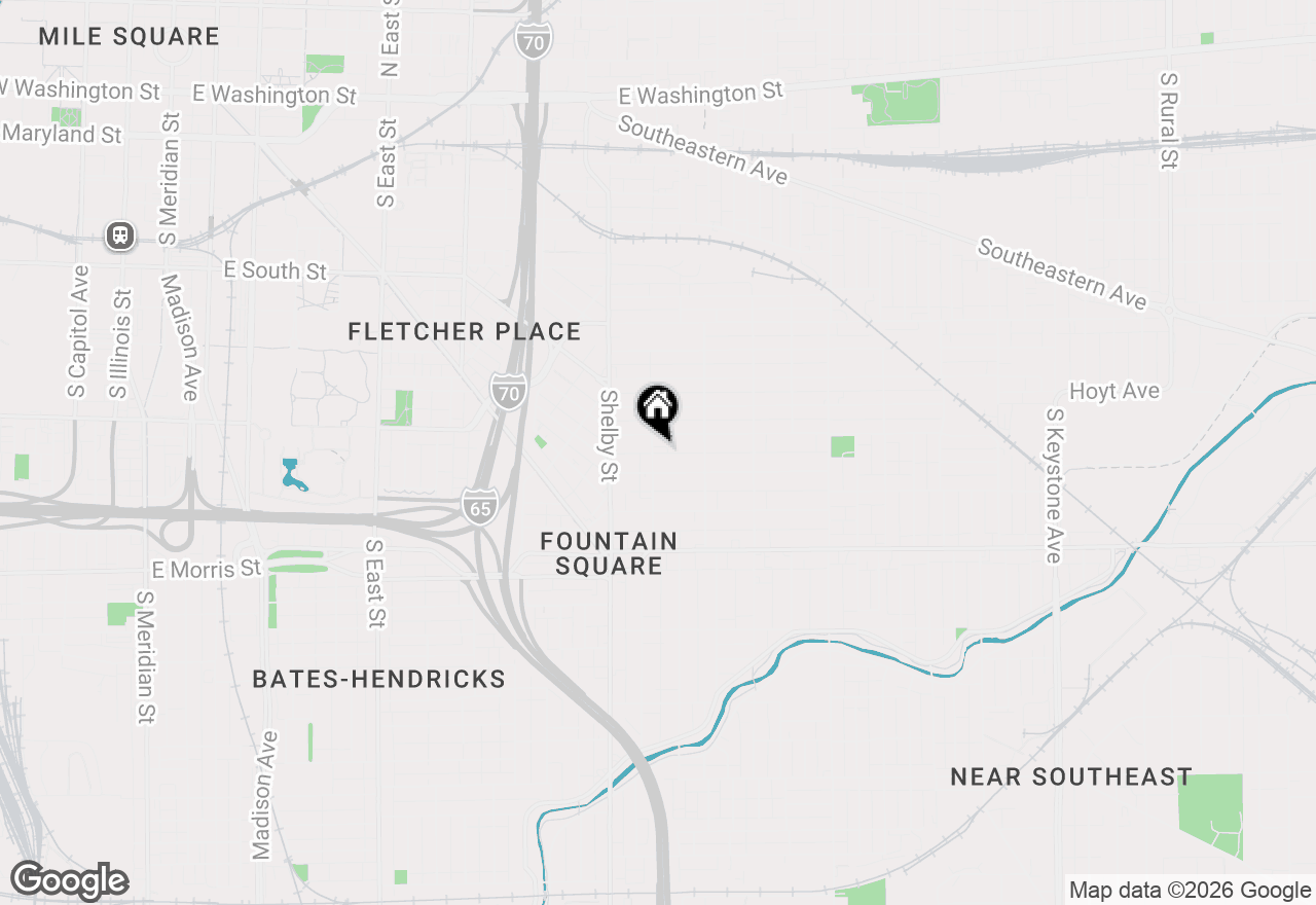Map of 819 Olive Street, Indianapolis, IN 46203