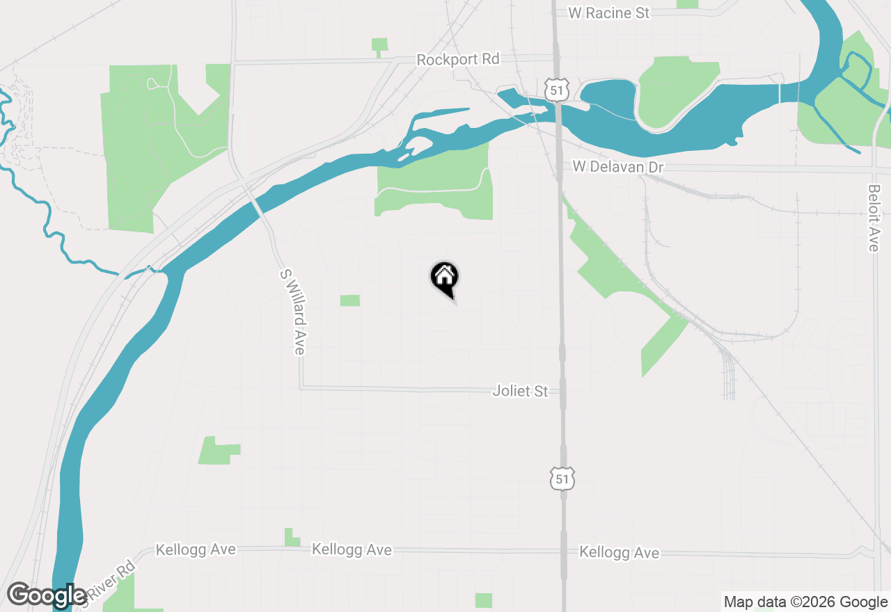Map of 1518 Wolcott Street, Janesville, WI 53546