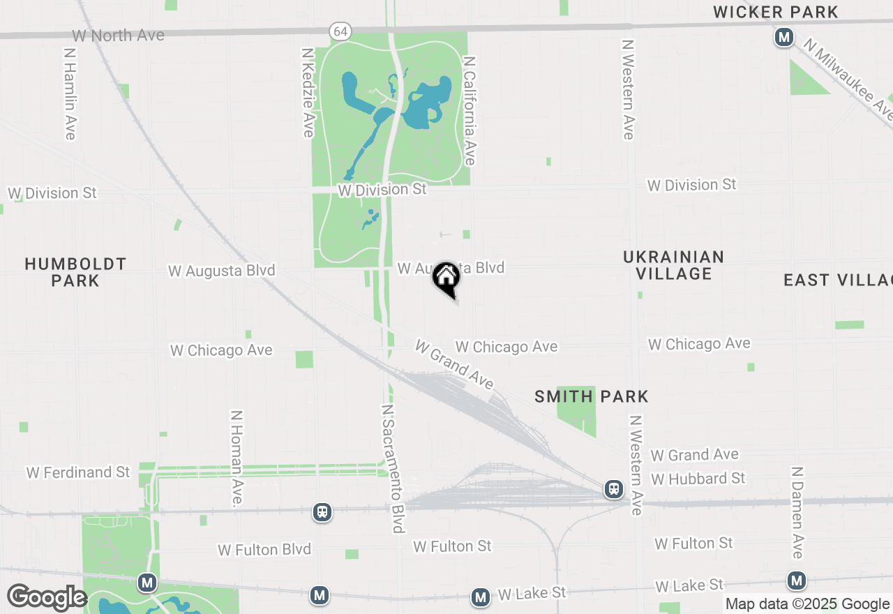 Map of 862 N Mozart Street #1R, Chicago, IL 60622