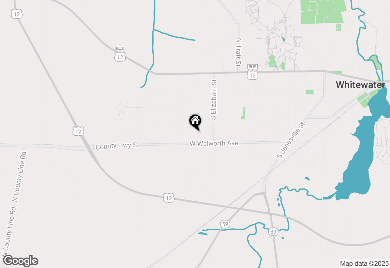 Map of 1274 W Court Street, Whitewater, WI 53190