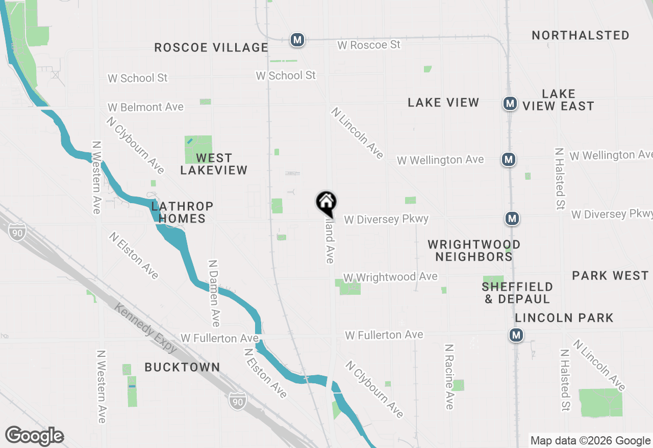 Map of 2756 N Ashland Avenue #1N, Chicago, IL 60614
