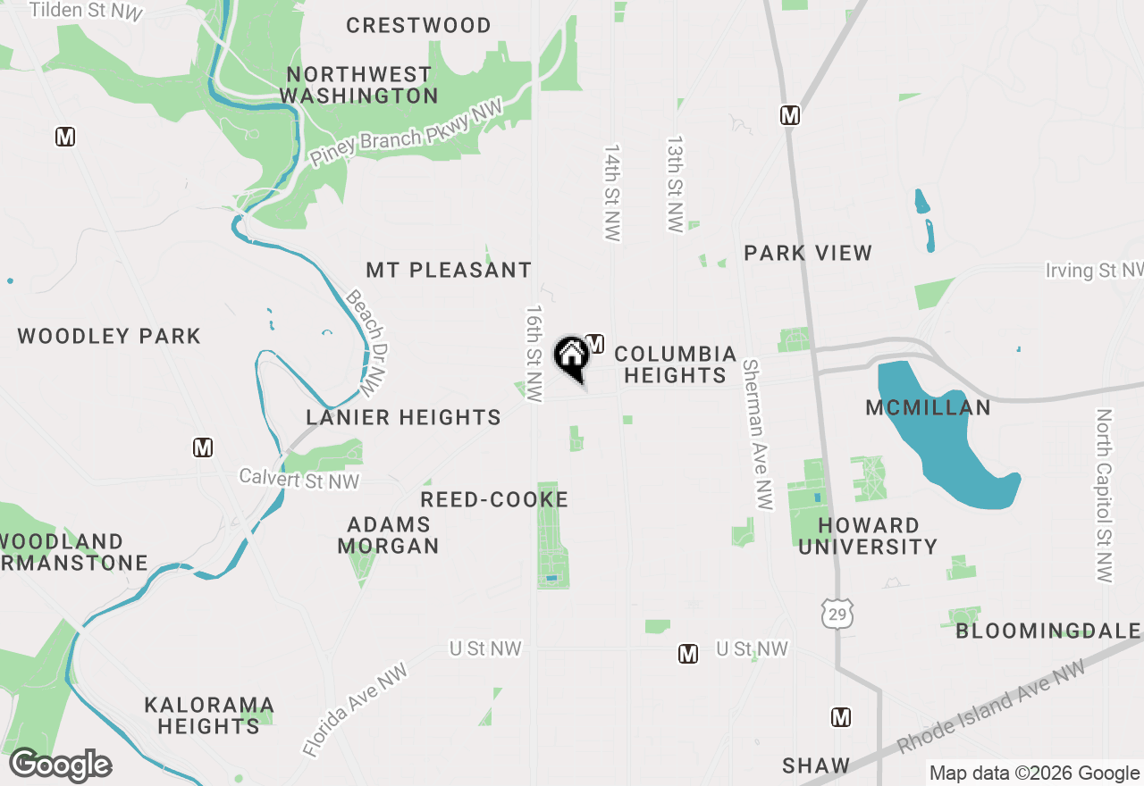 Map of 1463 Harvard Street Nw #PH8, Washington, DC 20009