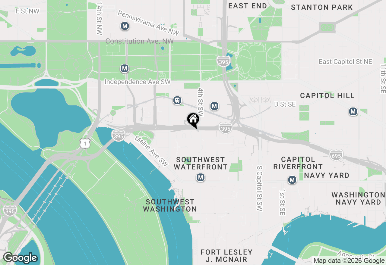 Map of 612 4th Place Sw, Washington, DC 20024