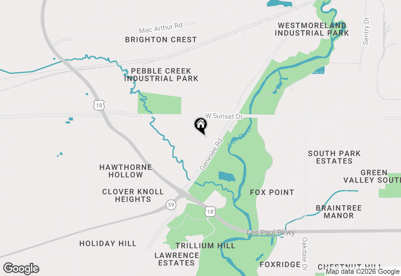 Map of W262S3212 Ridge Rd, Waukesha, WI 53189