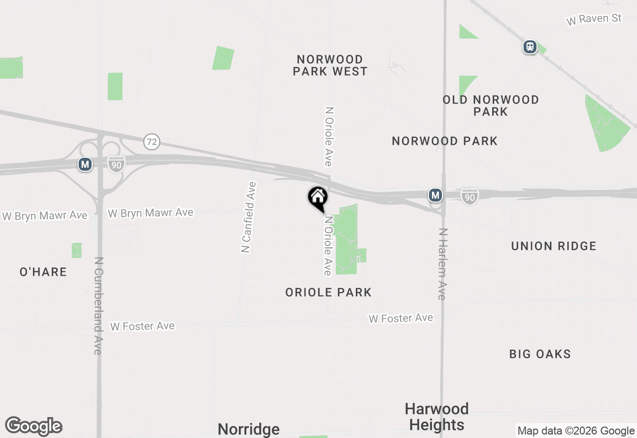 Map of 7620 W Gregory Street, Chicago, IL 60656