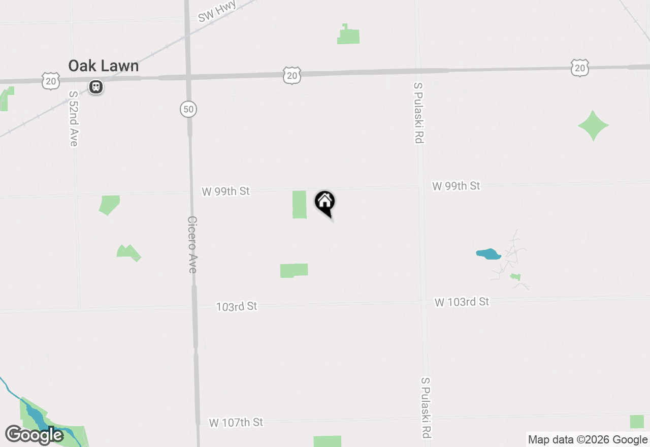 Map of 10007 S Kolin Avenue, Oak Lawn, IL 60453