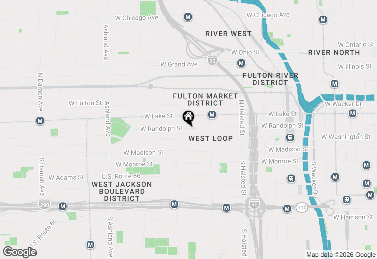 Map of 1123 W Randolph Street #301, Chicago, IL 60607