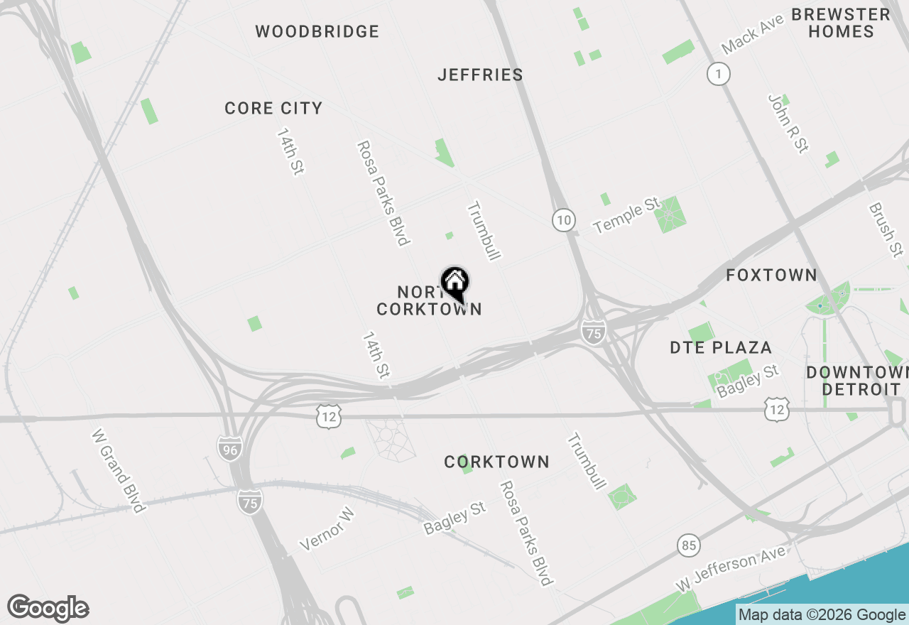 Map of 1803 Perry Street #9, Detroit, MI 48216