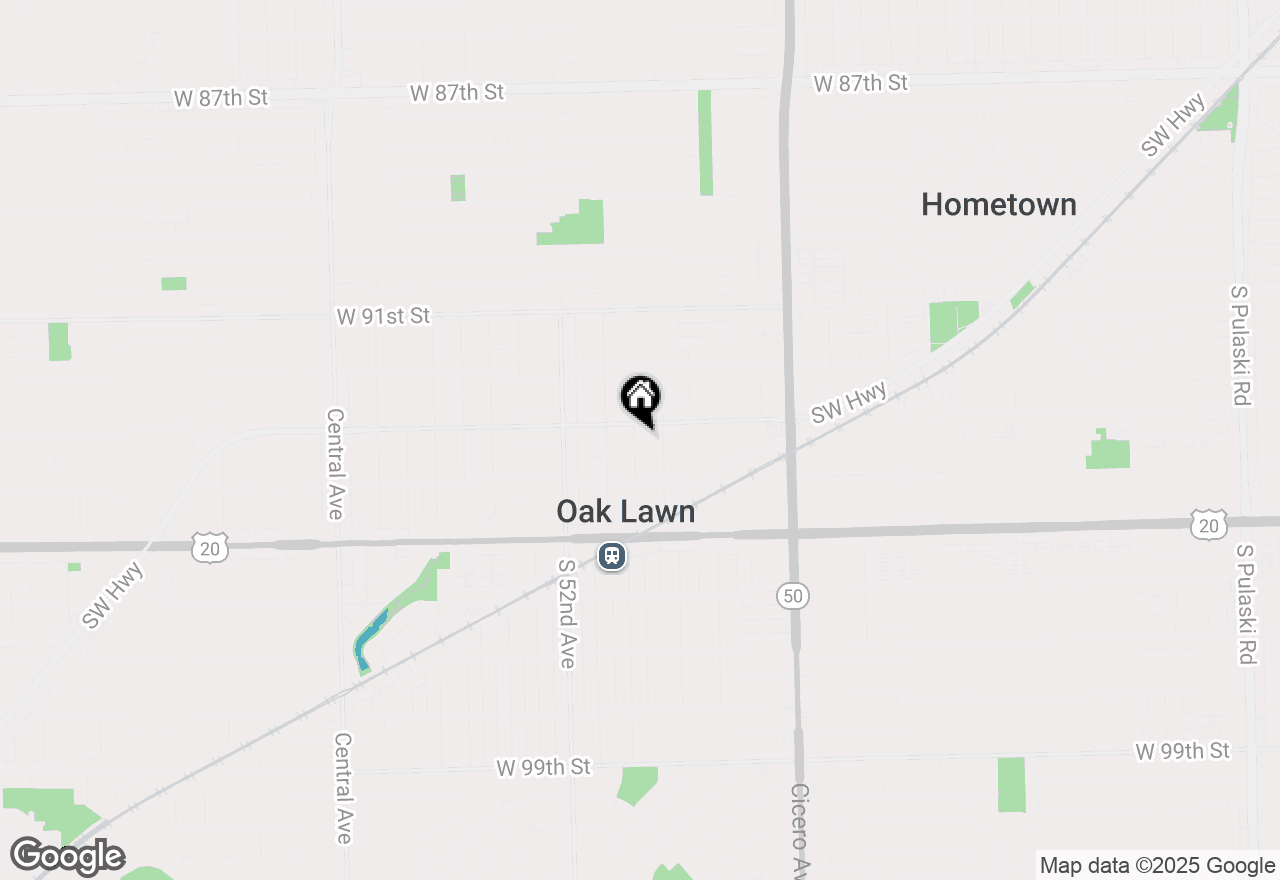 Map of 9316 Sproat Avenue, Oak Lawn, IL 60453