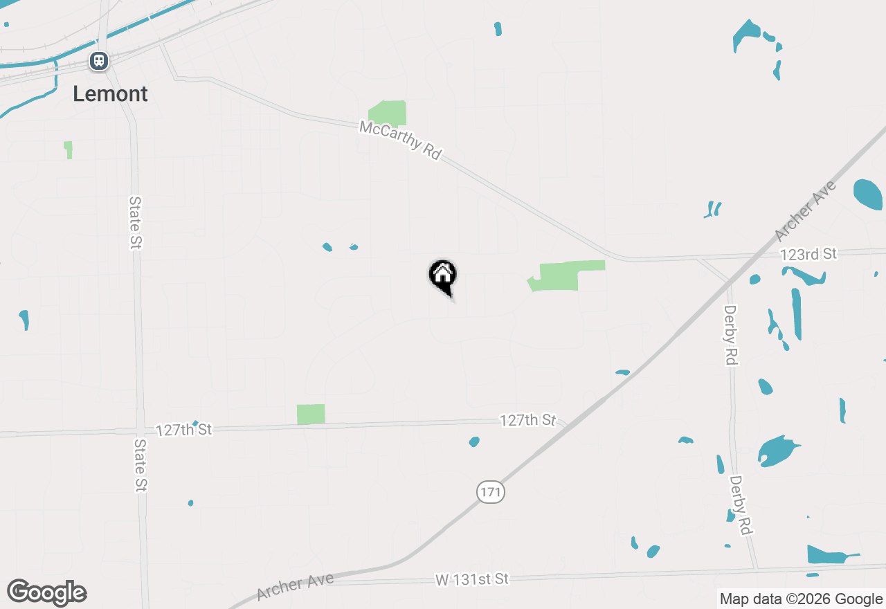 Map of 1276 Woburn Drive, Lemont, IL 60439