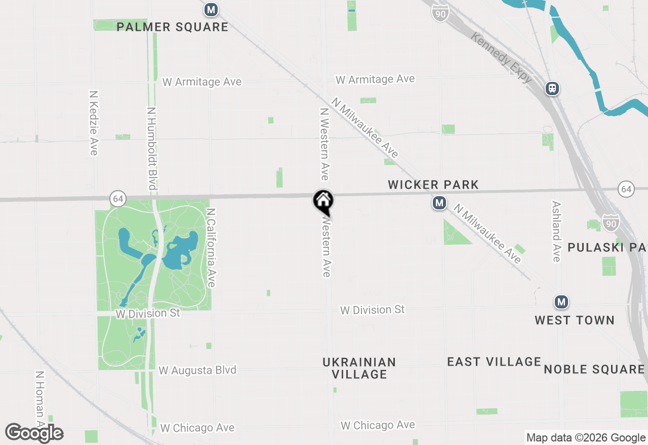 Map of 1500 N Western Avenue #2R, Chicago, IL 60622