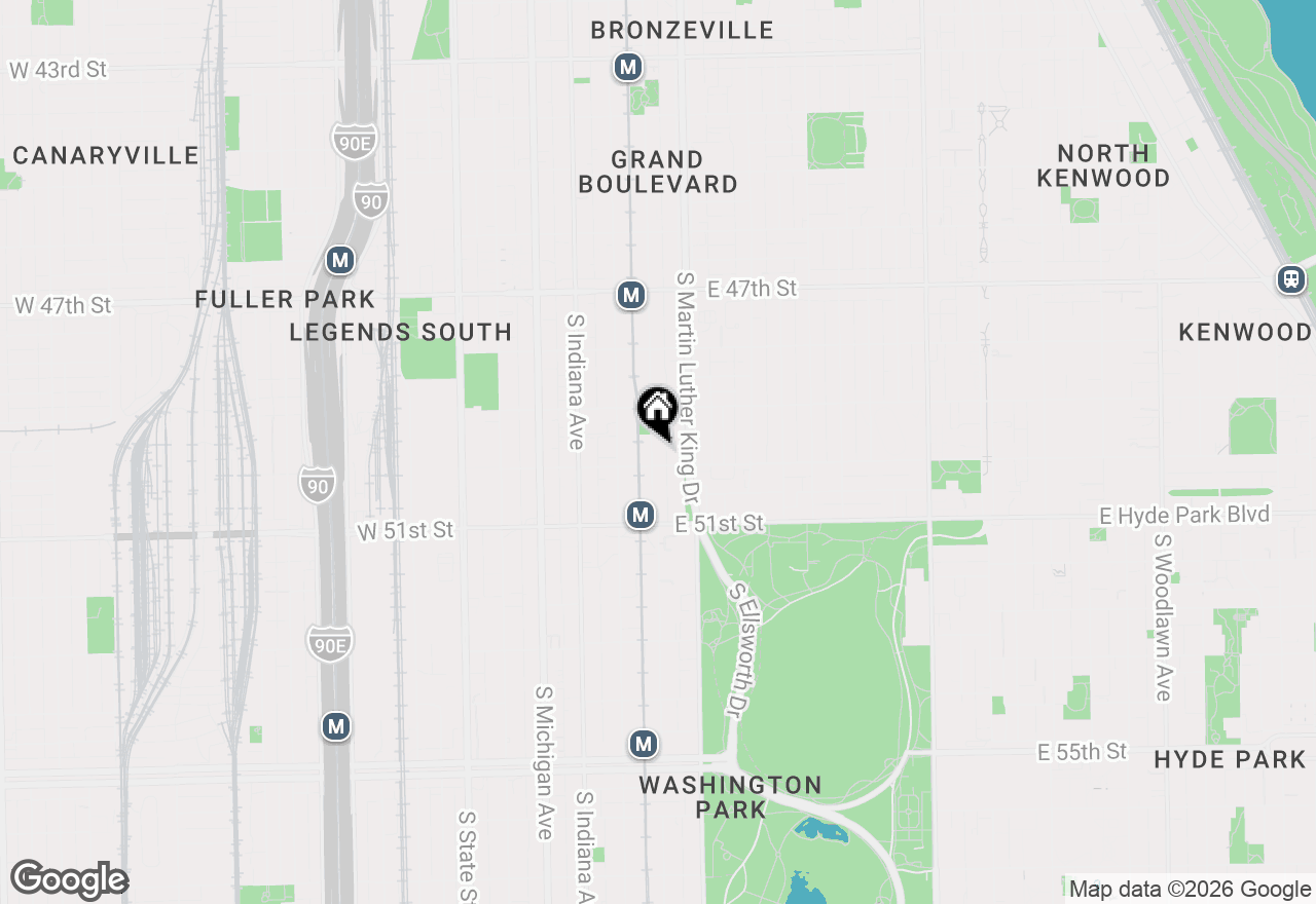 Map of 4947 S Calumet Avenue #4N, Chicago, IL 60615