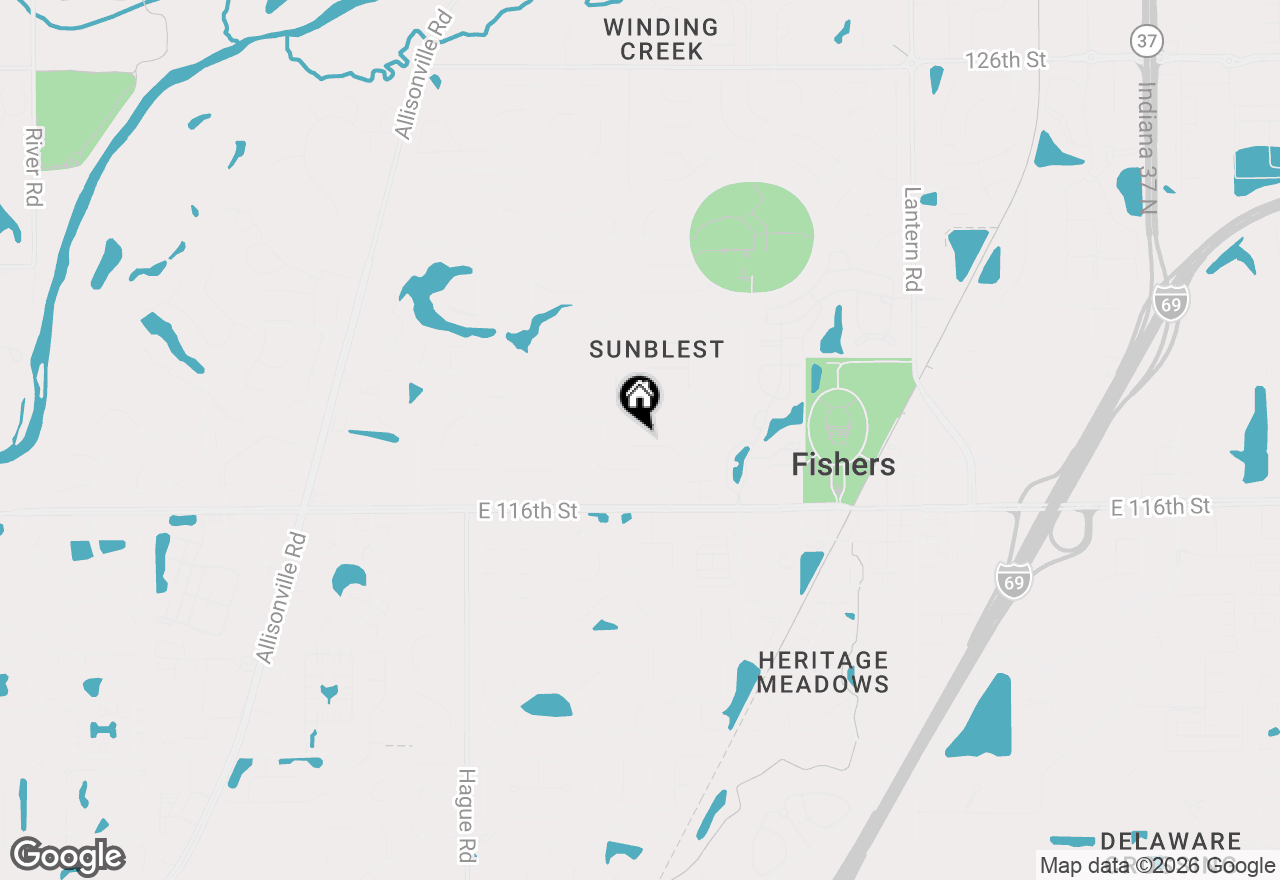 Map of 7812 Hampton Place, Fishers, IN 46038