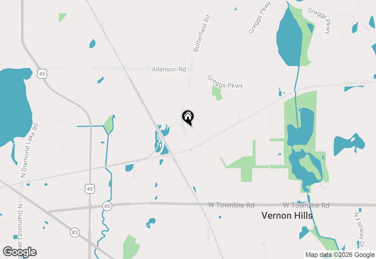 Map of 1214 Ridgewood Court, Vernon Hills, IL 60061
