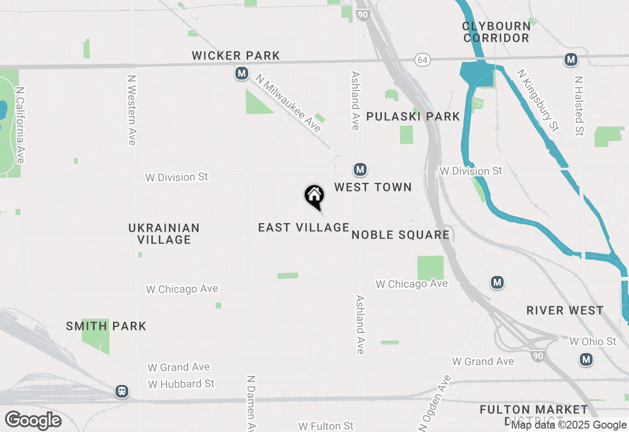 Map of 1028 N Hermitage Avenue #3, Chicago, IL 60622