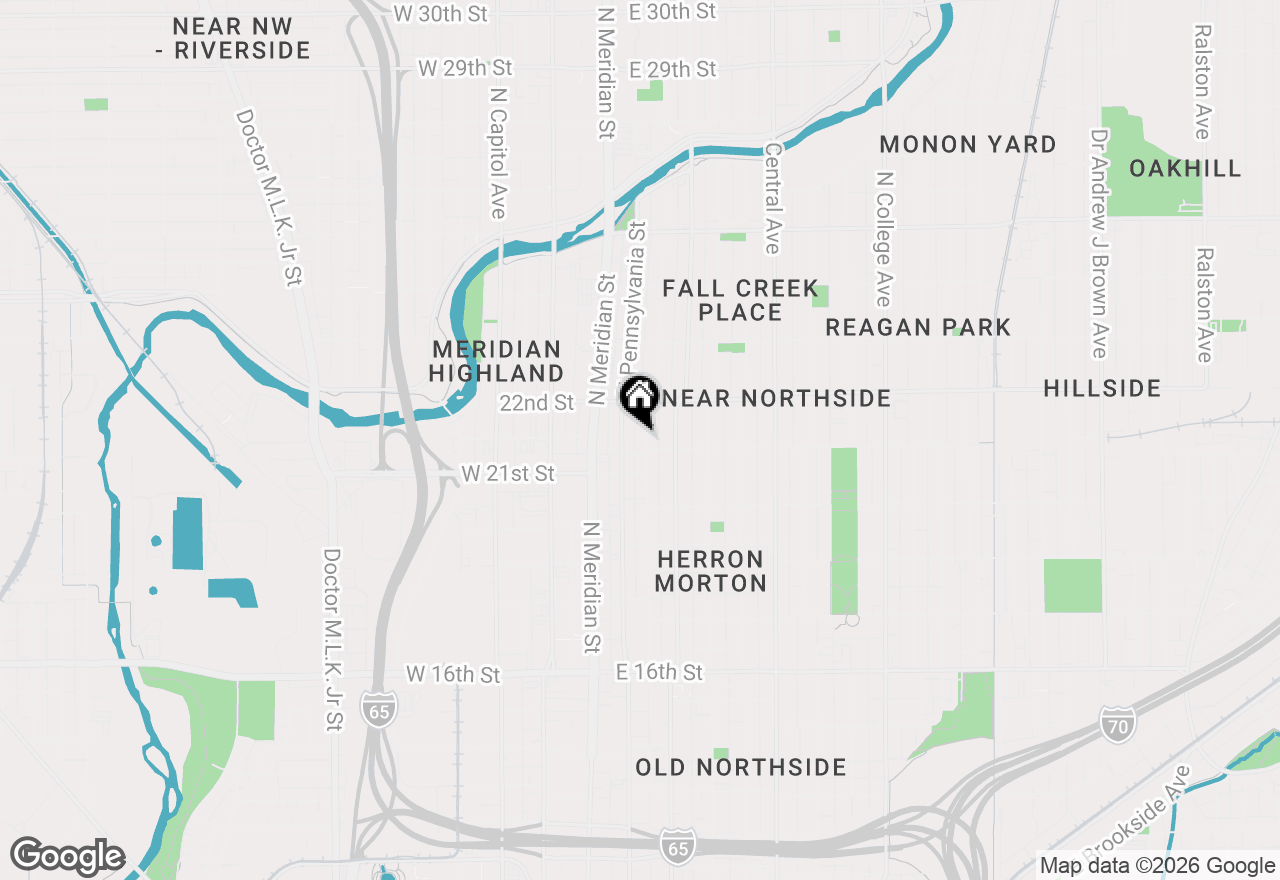 Map of 2140 N Talbott Street, Indianapolis, IN 46202