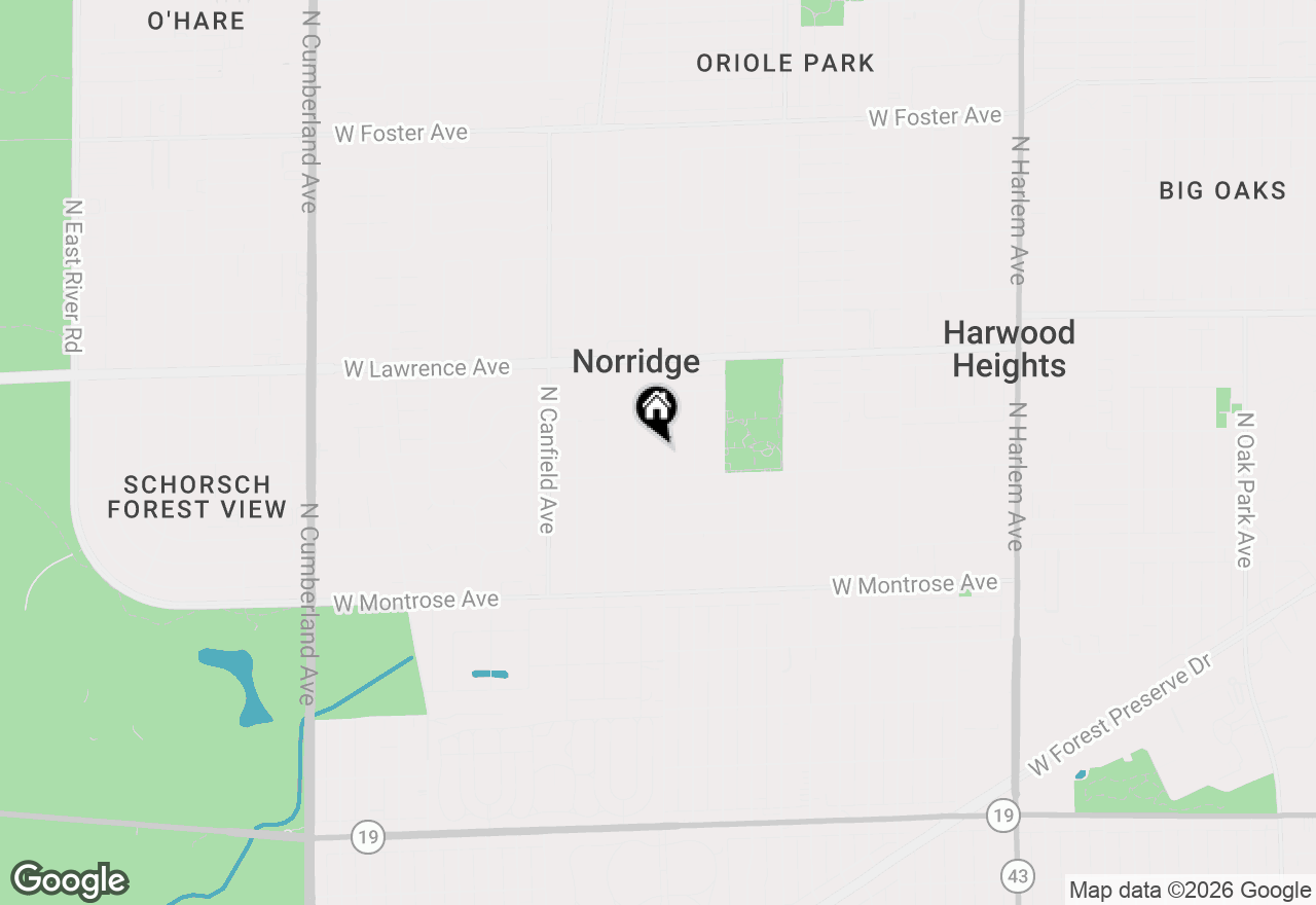 Map of 4620 N Ozanam Avenue, Norridge, IL 60706