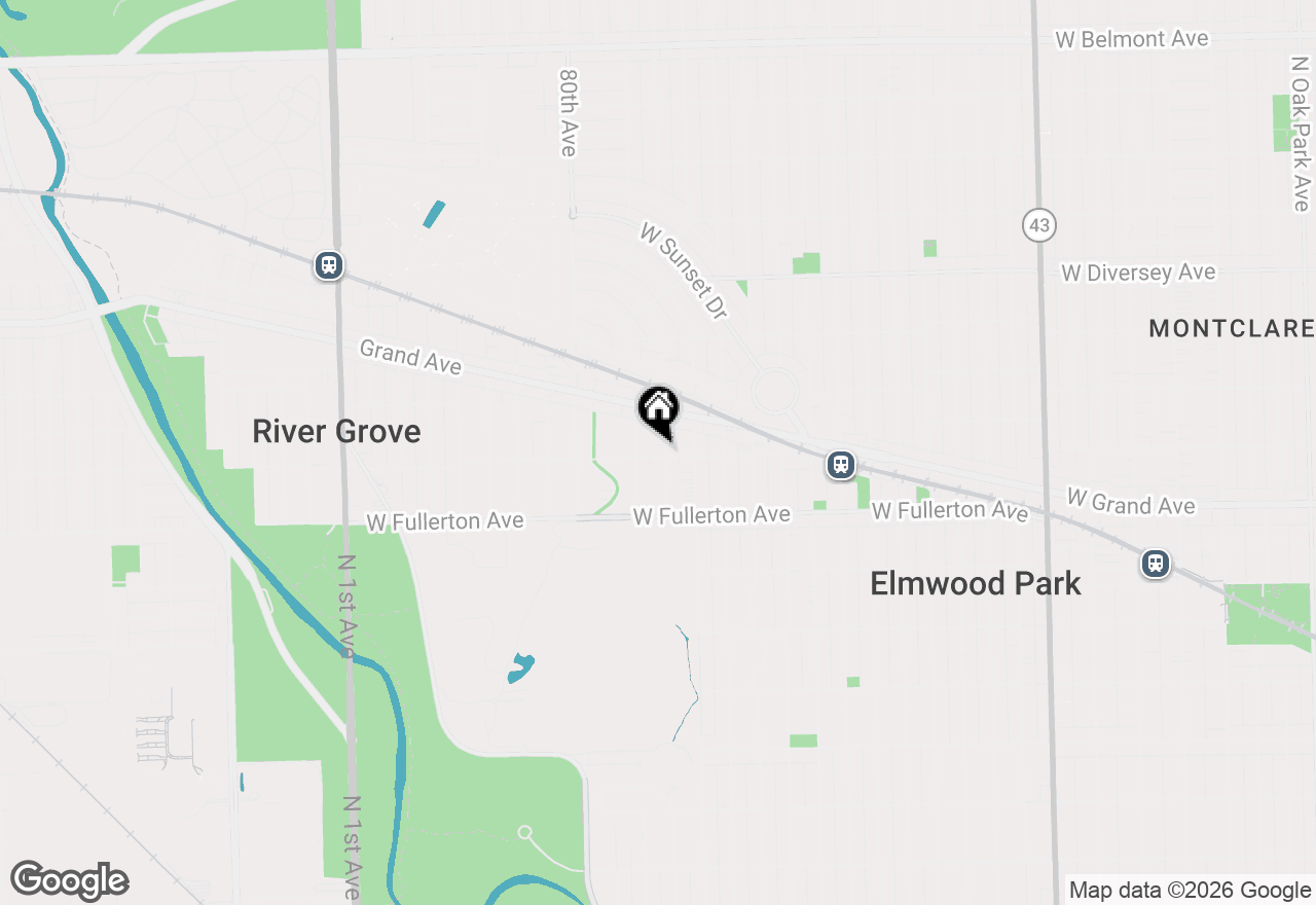 Map of 2500 N 78th Court, Elmwood Park, IL 60707