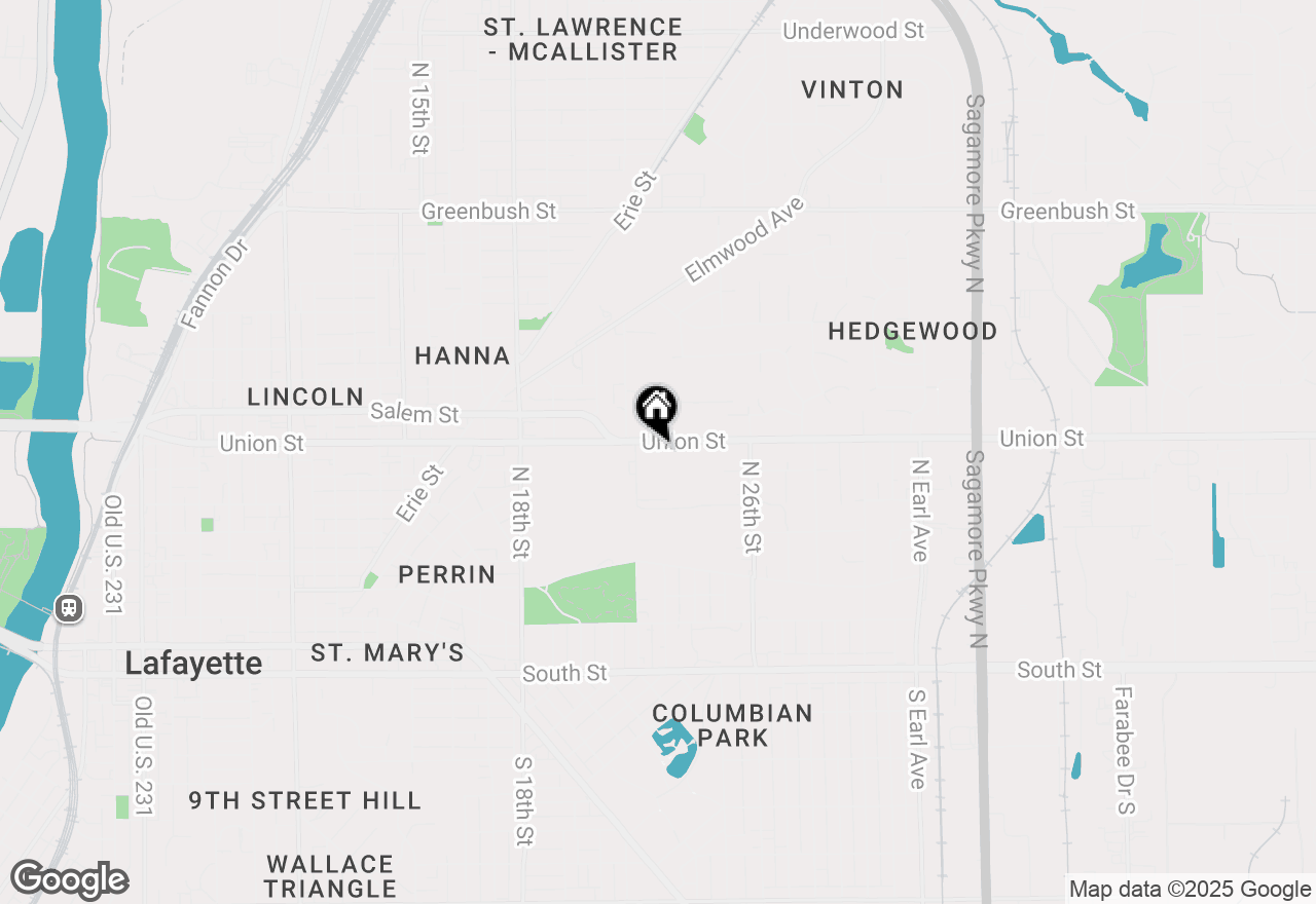Map of 2131 Union Street, Lafayette, IN 47904