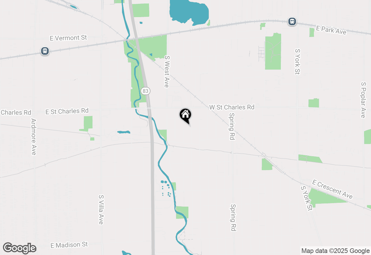 Map of 421 S Sunnyside Avenue, Elmhurst, IL 60126