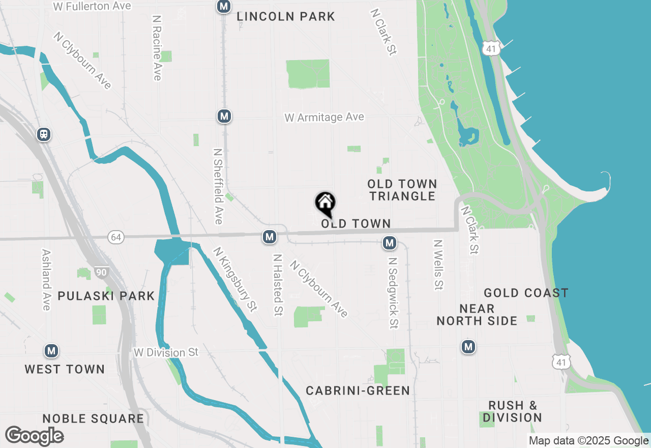 Map of 1615 N Vine Street, Chicago, IL 60614