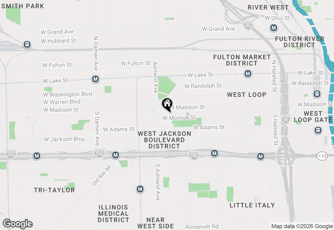 Map of 1500 W Monroe Street #312, Chicago, IL 60607