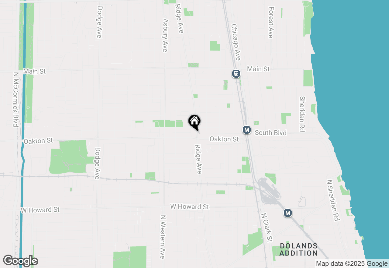 Map of 510 Ridge Avenue, Evanston, IL 60202